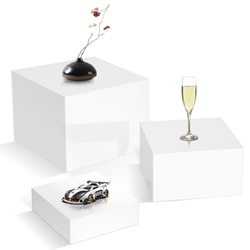Elevadores de buffet Gowing blancos para mesa de postres 2