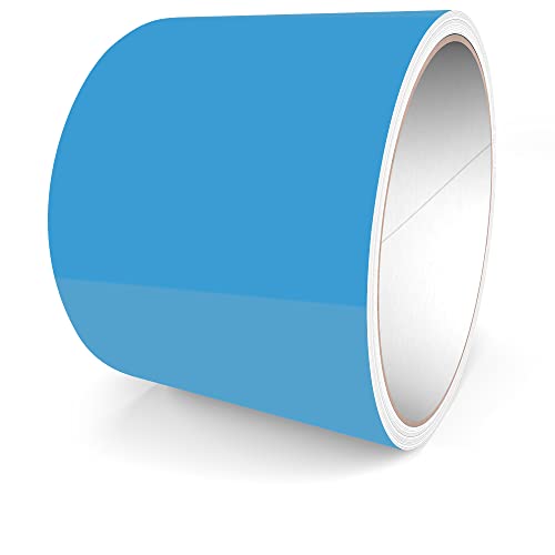 Bandes décoratives autocollantes bleu clair 100mm étanches pour bateau et caravane
