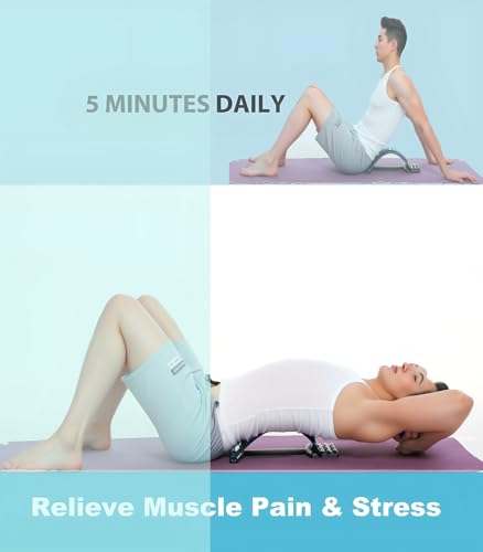 multi-level back stretching device - immediate relief for herniated disc sciatica scoliosislower and upper back stretcher support and pain relief