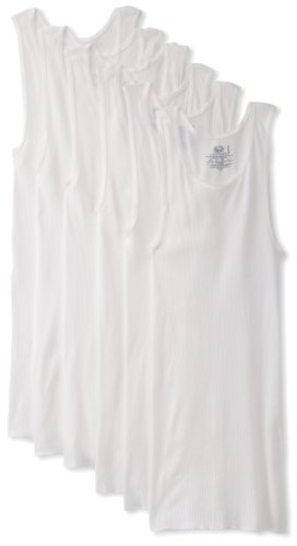 Fruit of the Loom Pacote com várias camisetas masculinas grandes e altas, Branco, P