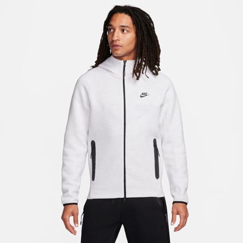 Nike Sportswear Tech Fleece Windrunner Men's Full-Zip Hoodie (Birch Heather/Black, FB7921-051) Size XX-Large2