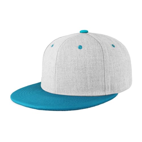Image of CHOK.LIDS Flat Bill Visor Classic Snapback Hat Blank Adjustable Brim High Top End Trendy Color Style Plain Tone Baseball Cap