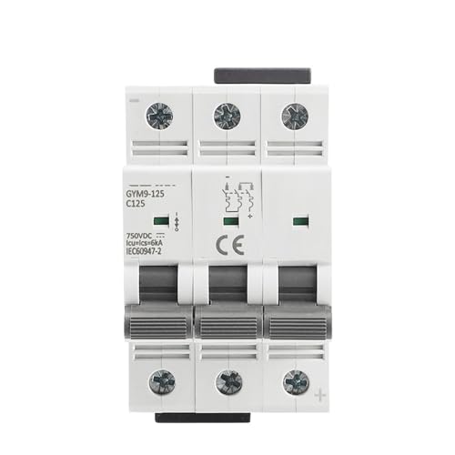 Disjoncteur MCB 125A pour éviter la surchauffe des câbles solaires en courant continu 750V