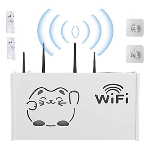Lucky Cat für Woh - Caja de almacenamiento para router, con wifi para ahorrar espacio