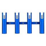 Soporte para cañas de pescar de aleación de aluminio, 4 tubos enlazados, montaje en pared, para barco, yate, cámper, RV