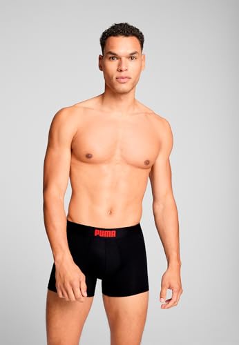 PUMA Everyday Placed Logo Boxer 2 Units S, Rot/Schwarz, S – Ansicht 3