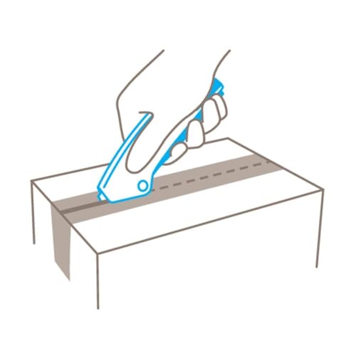 MARTOR Sicherheitsmesser SECUNORM MIZAR, mit Trapezklinge, Schnitttiefe 15 mm, Klingeneinzug, Profi Cuttermesser mit Trapezklinge, Aluminium, Rechts- & Linkshänder, Logistik, GS Geprüft