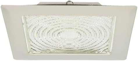 ELCO Lighting EL11W 8โ CFL Square Trim with Fresnel Glass Lens - EL11W Ceiling Light Fixture