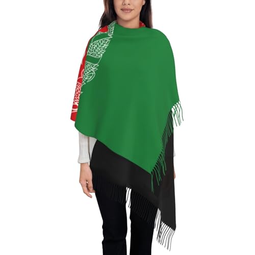 Flag of Afghanistan Tassel scarf wraps women's shawl wraps men's scarf comfortably warmth costume3