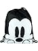 Disney Mickey Mouse Face Drawstring Tote Backpack, Black, One Size