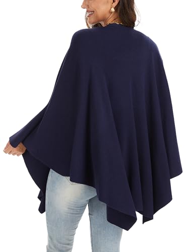Moss Rose Womens Elegant Shawl Wraps Soft Open Front Poncho Sweater for Spring Fall Winter4