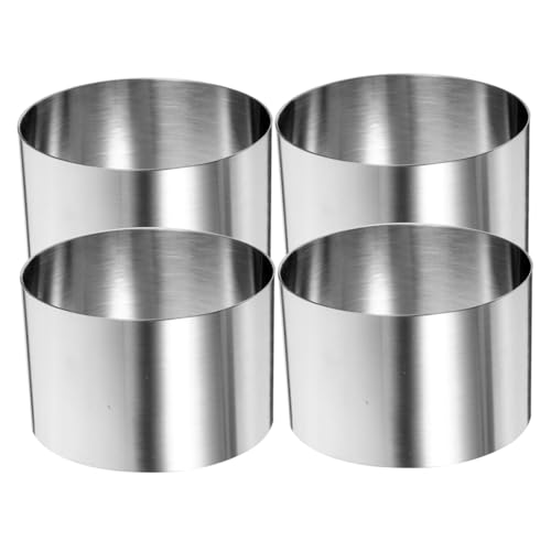 COLLBATH 8x8cm Stainless Steel Mousse Ring Cake Baking Mold Cookie Cutter Biscuit Mould for Baking