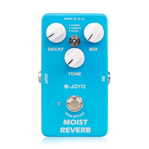Image of JOYO Digital Reverb Guitar Pedal, 32-bit DSP with 3 Modes (Studio /Church /Plate) & Decay /Mix /Tone Control, True Bypass (MOIST JF-20)