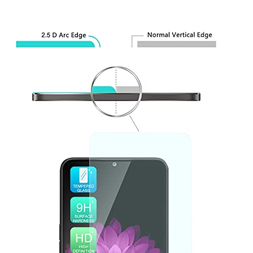Tjs [3-Pack] Compatible With Nokia G50 5G [Screen Coverage][Tempered Glass] Case Friendly Screen Protector Anti-Fingerprint, Bubble Free (Clear) #TOP1