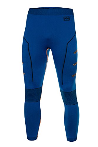Base layer homme M Tongari bleu et orange collant thermique sport
