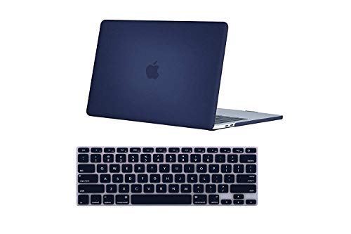 Image of Tobo MacBook Pro 13 Case 2018 2017 2016 Release A1989 /A1706 /A1708, Plastic Hard Shell Cover Compatible Newest MacBook Pro 13 Inch with /Without Touch Bar, (Navy Blue) - TD-051CC