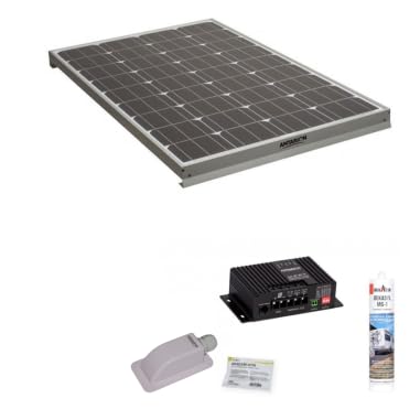 Pack ANTARION Panneau solaire 160W camping car + Kit de pose solaire avec régulateur de charge MPPT 160W 10A