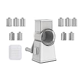 kokdid Rallador giratorio de cocina con cubos para cortar y triturar con precisión, apto para lavavajillas