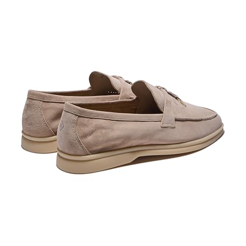 Image of Women's Summer Stroll Charms Premium Designer Suede Leather Loafers Shoes
