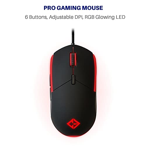Combrite Falcon Gaming Keyboard And Mouse Set, TKL Compact Size, Rainbow LED Backlit, USB Wired Desktop Combo, UK Layout - Image 7
