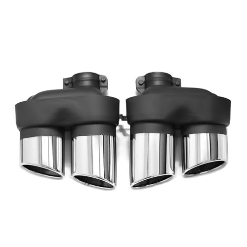 Silencieux pour A6 A7 C8 tuning de style S6 avec quadruple canule en inox argenté