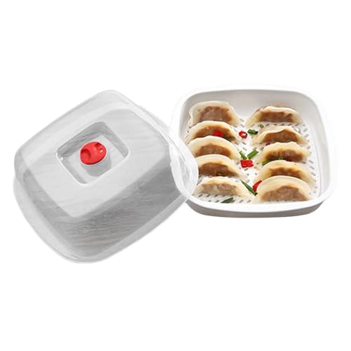 Vegetales Para Microondas,Cesta De Vapor De Cocina Alimentaria Para Calentar Y Cocinar,Tazón De Calefacción Microondas Con Tapa - Bollos Arroz Guisos Verduras Pescado Comida Para Bebés Comidas Cena