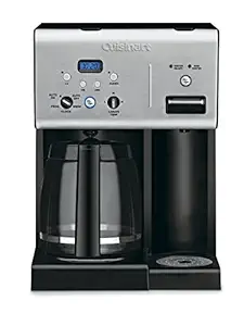 Cuisinart CHW-12 Coffee Plus 12-Cup Programmable Coffeemaker with Hot Water System, Black/Stainless