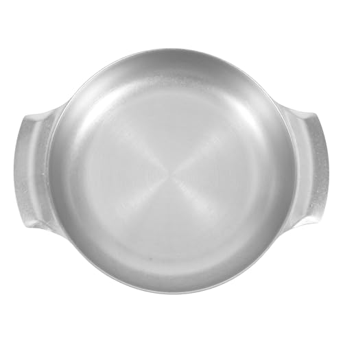 Holibanna Sartén de Paella Inoxidable Asas Olla Retro para Fideos Coreanos y Arroz para Camping Inducción