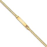 Pulsera de oro de 5,5 mm y 14 quilates grabable con esmalte rojo médico, joyería de regalo para mujeres, opciones de longitud: 18 20, Metal