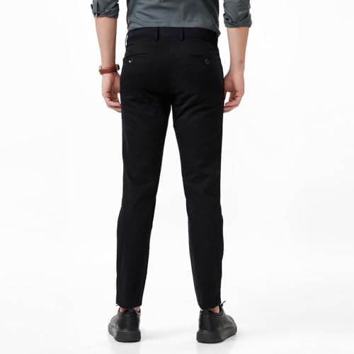 Image of BASICS Premium Cotton Stretch Formal Trousers for Men | Office Pants