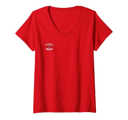 Women's Cal State Northridge CSUN Matadors Vintage Script Emblem V-Neck T-Shirt
