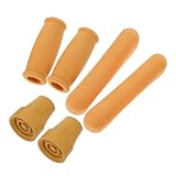 WRITWAA 6stücke Krückenpolster Aus Gummi Griffe Und Fußkappen Rutschfeste Gummispitzen Für Gehhilfen Ersatzpolster Für Unterarmkrücken Sitzbezüge Für Gehhilfen Tipps Für Krücken Passend Fü