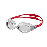 Speedo Unisex Adult's Biofuse 2.0 Swimming Goggles, Fed Red/Silver/Clear, One Size