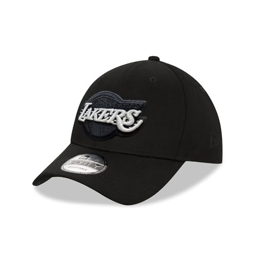 New Era Los Angeles Lakers 9Forty Snapback Cap verstellbar Kappe Black Base schwarz - One-Size