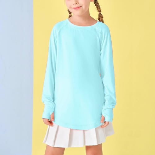 Tunic Top for Girls Fashion Long Sleeve Shirt with Thumb Hole Loose Tshirt Crew Neck Fall Blouse Teen Girl Clothes3