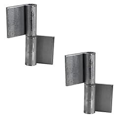 Gedotec Cerniere da saldare | Nastro di saldatura per porte in metallo | Cerniera di saldatura altezza 80 mm | DIN destro | Cerniera per cancelli da giardino e macchinari | 2 pezzi