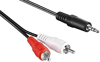 3.5mm Stereo Jack to RED & WHITE RCA Phono Cable Audio Aux Music Lead 2m