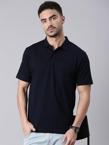 Image of Classic Polo Men's Half Sleeve Polo Neck Authentic Fit Solid Cotton T-Shirt