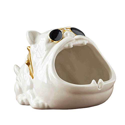 Cendriers Cendrier en céramique, Coupe-Vent et des Cendres Volantes, 9.5 * 11.5 * 14.5cm 3.7 * 4.5 * 5.7in, Décoration Bureau Multifonction Tabletop Cendrier Cigarette Cendrier à Fumer