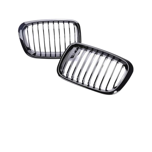 Racing Grille Car Front Kidney Grill Gloss Black Compatible For BMW 3 Series E46 1998-2001 2 Door 4 Doors(4 Door Single Black)