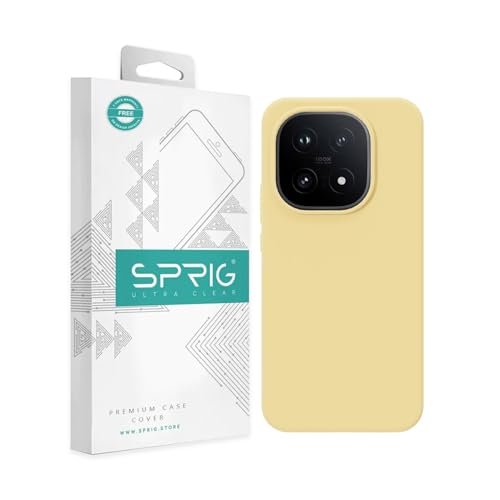 Image of SPRIG Compatible with IQOO 15 5G SilkTone Silicone Back Cover Drop Tested Shock Proof Mobile Case for Men, Women, Boys and Girls with Camera Protection (Light Yellow)