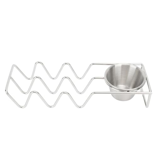 Taco Holder Stand, Stainless Steel Taco Rack Taco Serving Tray Taco Shell Moldes with Sauce Bowl for Home Kitchen Restaurant, Taco Rack Metal Taco Stands for Frying Tacos Crepes