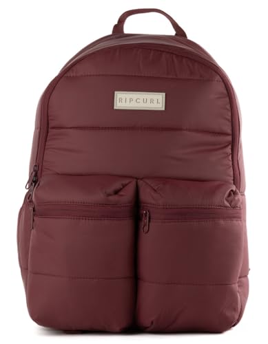Rip Curl Mochila feminina de viagem acolchoada de fim de semana com vários bolsos para garrafa de água, Borgonha, Medium, Mochila de viagem acolchoada de fim de semana; vários bolsos para