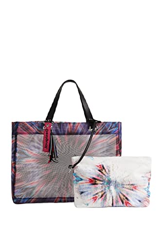 Desigual Bols_caleidoscope Me, Sac de Courses Femme, Bleu, Taille Unique