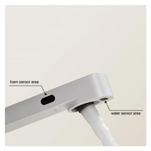 Grifo automático sin contacto con mezclador de agua y dosificador de jabón integrado 7