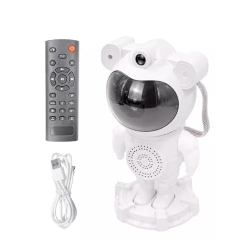 Projetor de Luz Astronauta Ajustável Laser Galáxia Nebulosa Estrelas Luz Noturna para Quarto Com Som Bluetooth