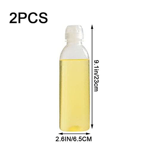 vepoty Plastic Squeeze Bottle 2pcs 500ml Refillable Clear Condiment Squeeze Bottle Seasoning Dispenser Bottle for Oil Honey - Image 3