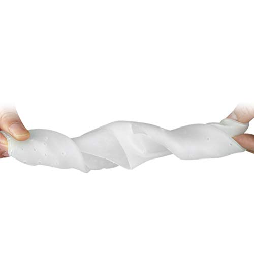 Happyyami 1 par de meias de gel de silicone hidratante, meias de praia respiráveis para mulheres (ta