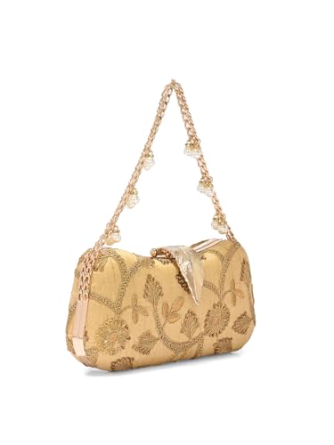 Image of TOOBA Handicraft Clutch Purse For Women with Sleek Design Embroidered Clutch| Trendy Stylish Bridal, Party, Wedding Sling Bag