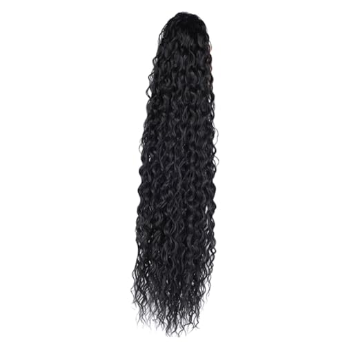 Extension queue de cheval ondulée naturelle postiche cheveux noirs extension cheveux afro